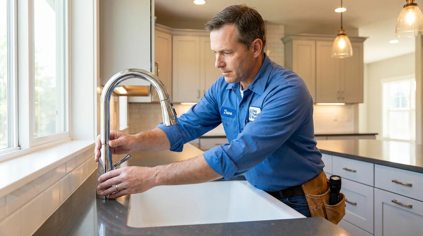 Kitchen faucet installation by Johns Plumbing LLC in Sand Point
